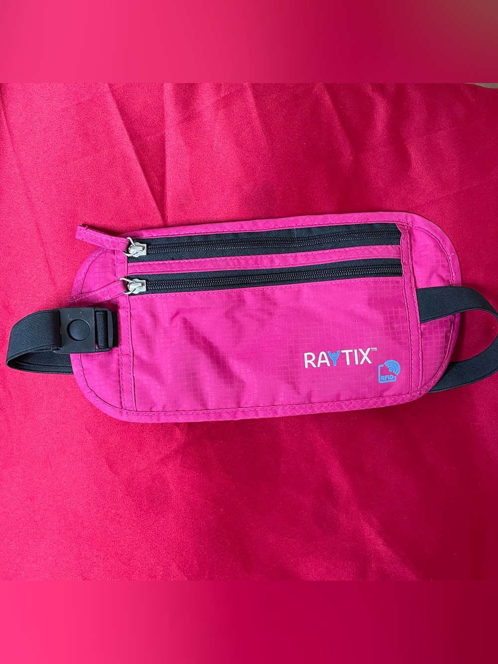 RFID BLOCKING HOT PINK TRAVEL FANNY PACK BAG